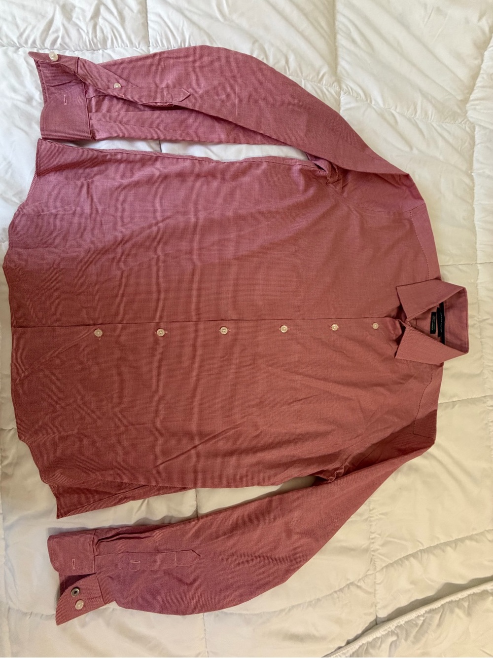 Tommy Hilfiger Men's Button-Down Dress Shirt - Red